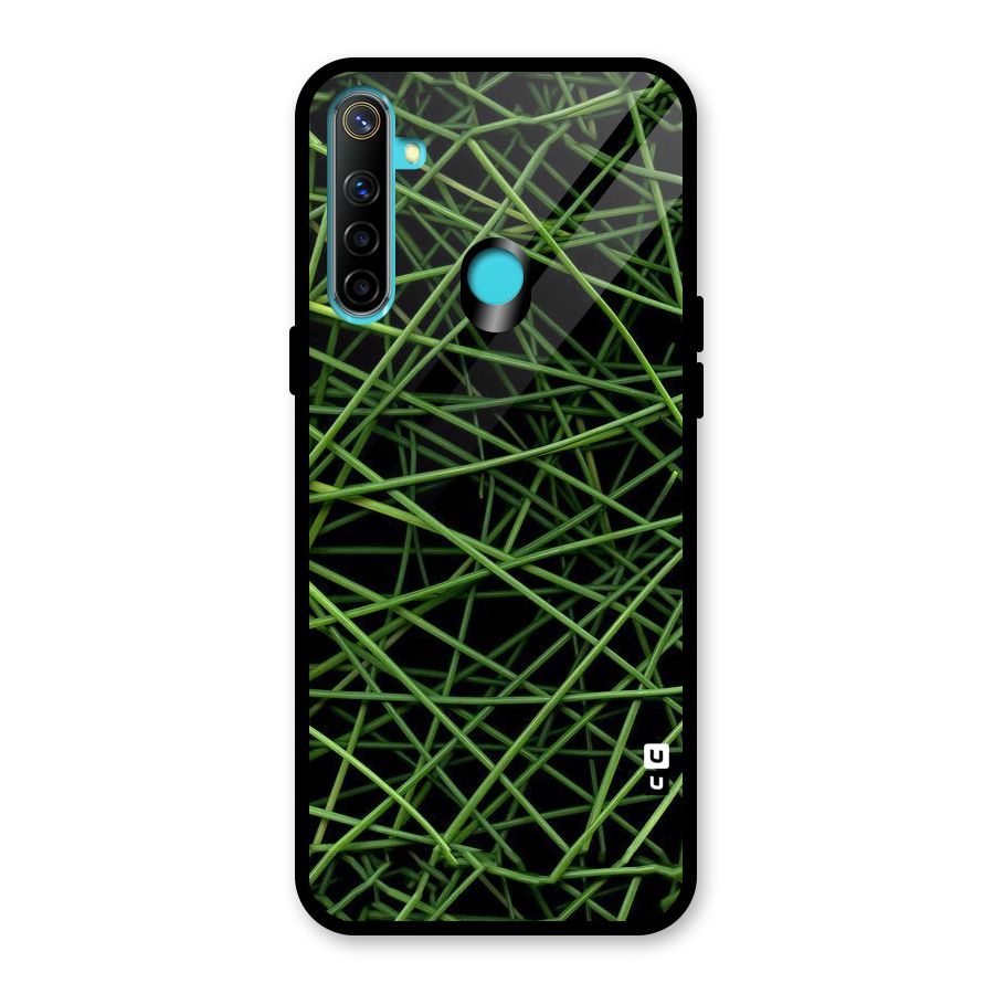 Green Lines Glass Back Case for Realme Narzo 10