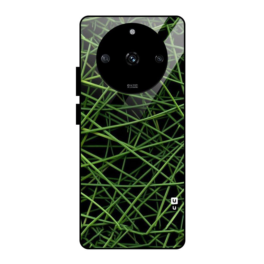 Green Lines Glass Back Case for Realme Narzo 60 5G