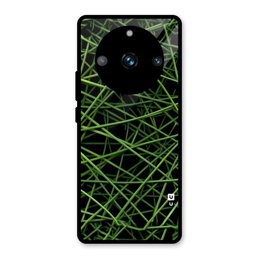 Green Lines Glass Back Case for Realme Narzo 60 Pro