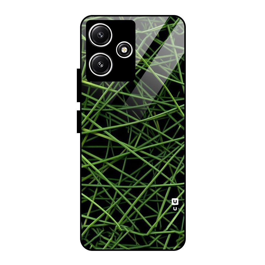 Green Lines Glass Back Case for Redmi 12 5G