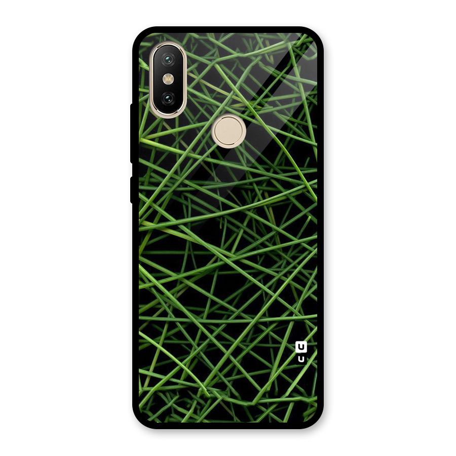 Green Lines Glass Back Case for Redmi A2