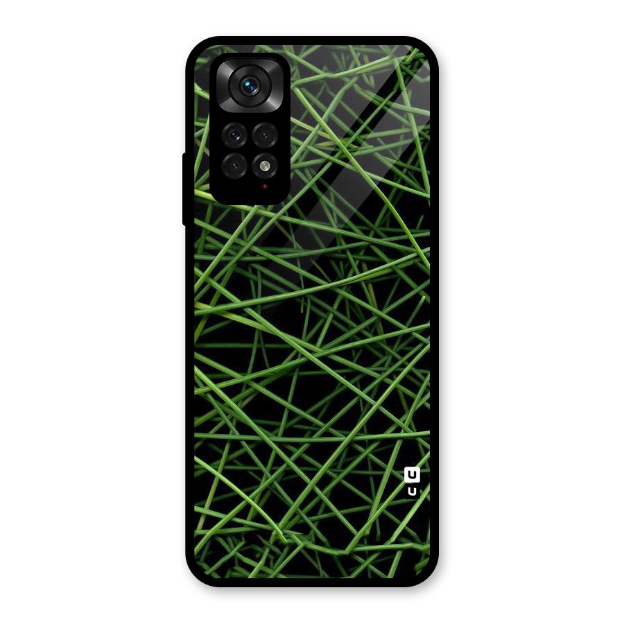 Green Lines Glass Back Case for Redmi Note 11S