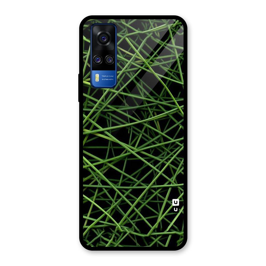 Green Lines Glass Back Case for Vivo Y31