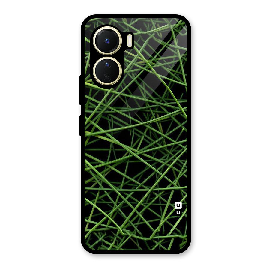 Green Lines Glass Back Case for Vivo Y56