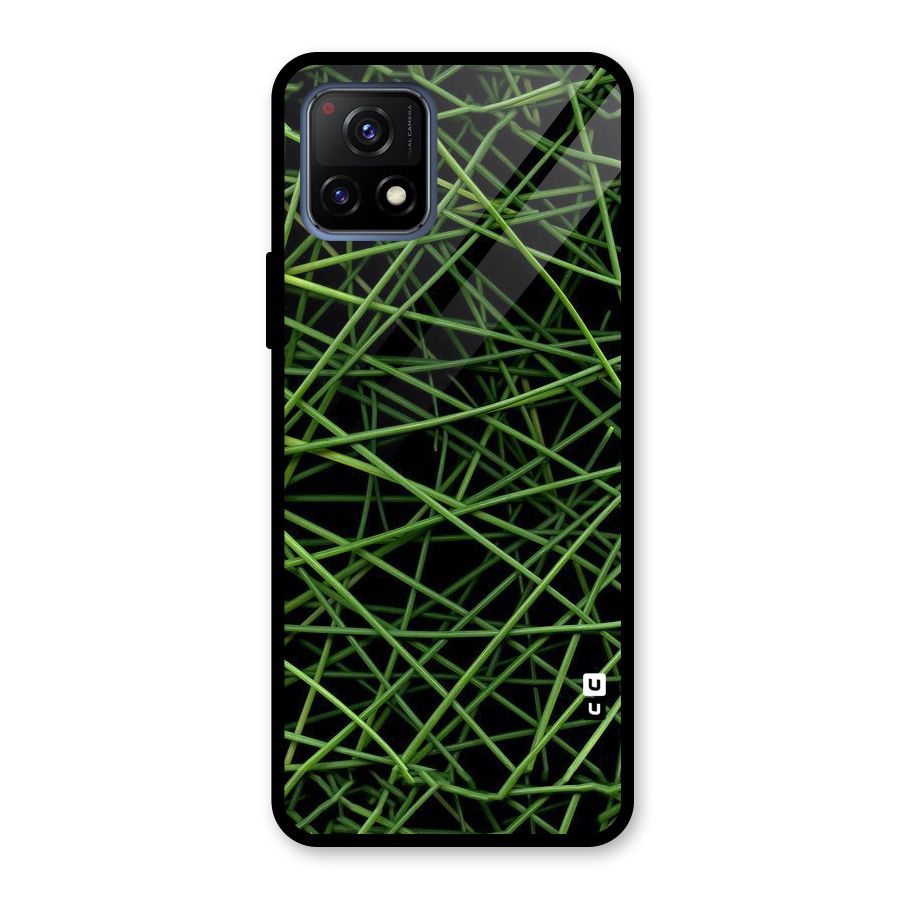 Green Lines Glass Back Case for Vivo Y72 5G