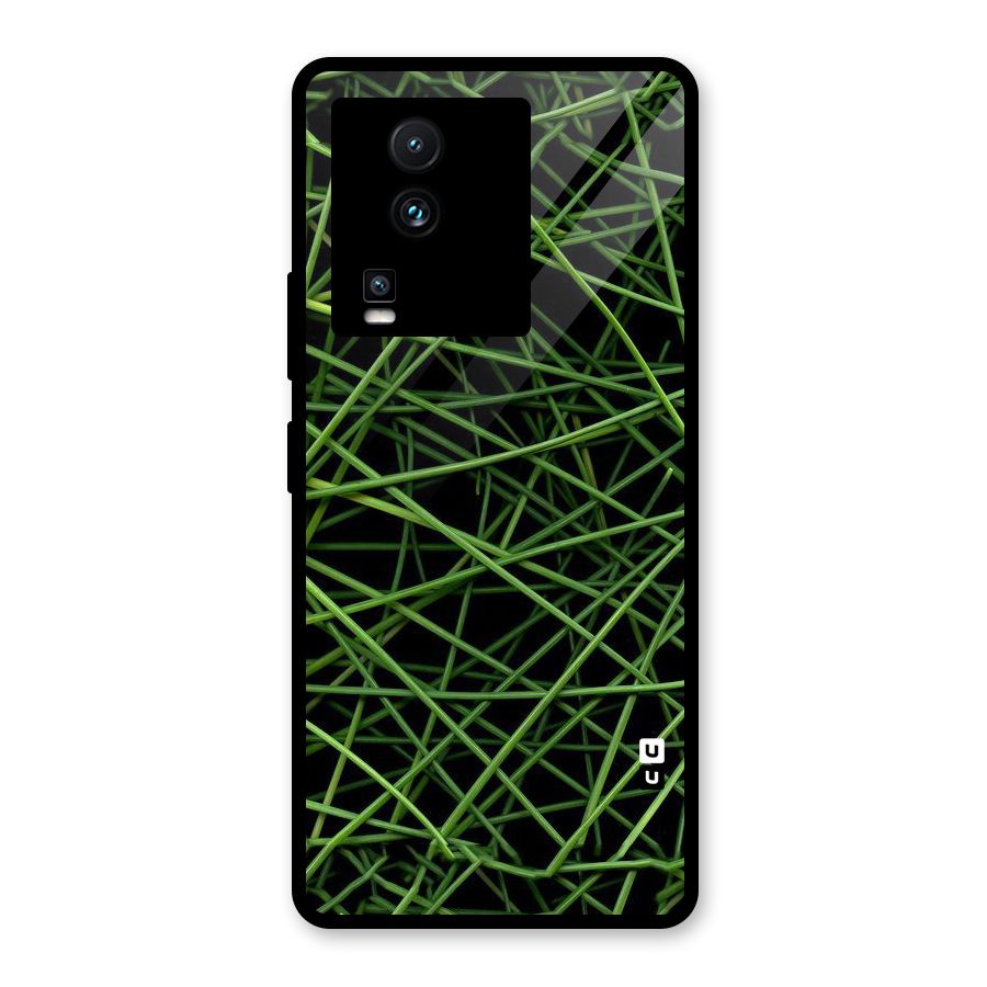 Green Lines Glass Back Case for Vivo iQOO Neo 7 Pro