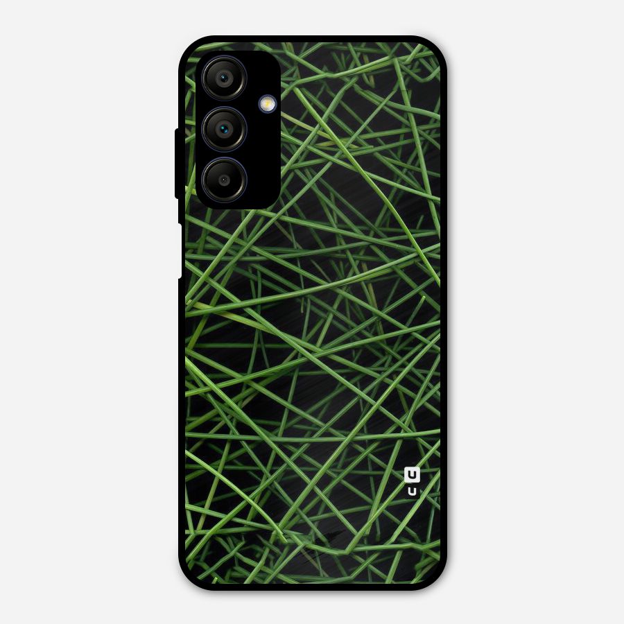 Green Lines Metal Back Case for Galaxy A15 5G