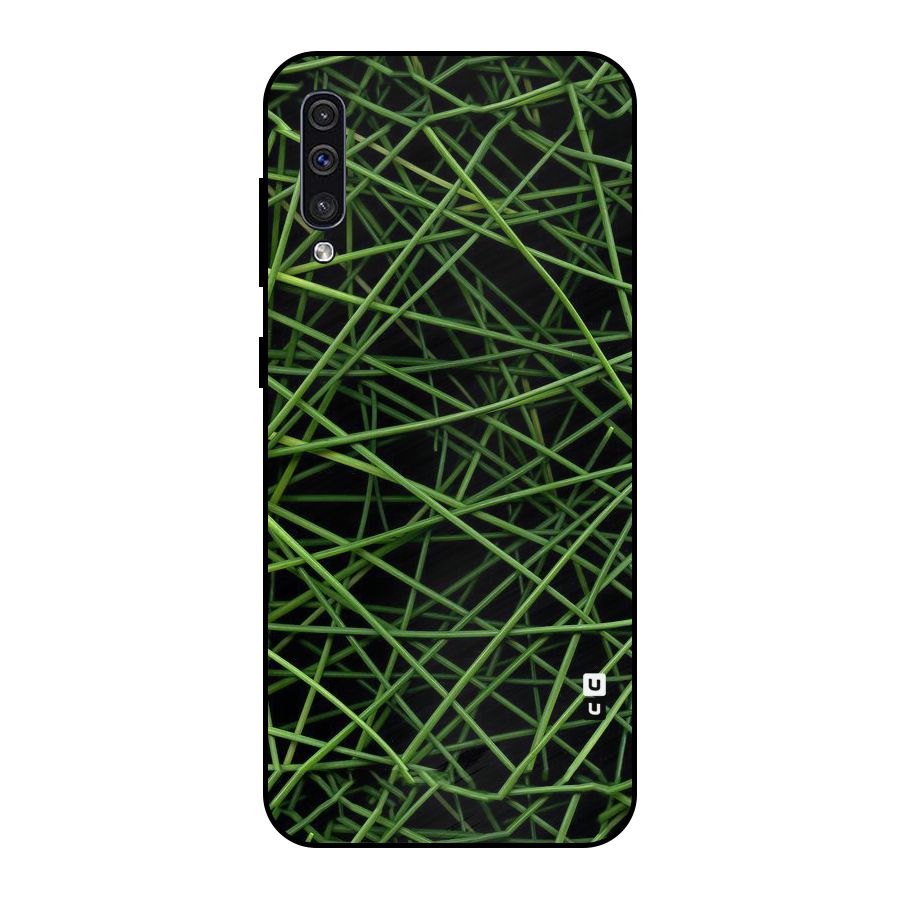 Green Lines Metal Back Case for Galaxy A30s