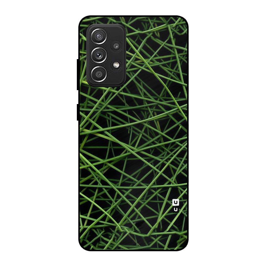 Green Lines Metal Back Case for Galaxy A52
