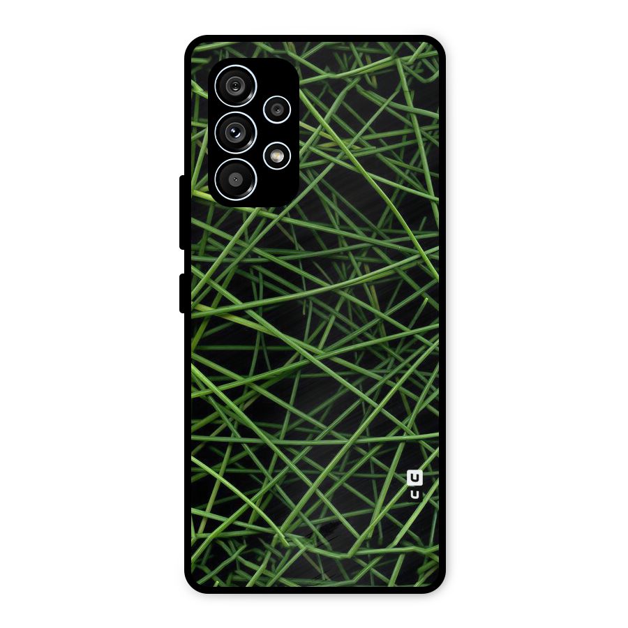 Green Lines Metal Back Case for Galaxy A53 5G
