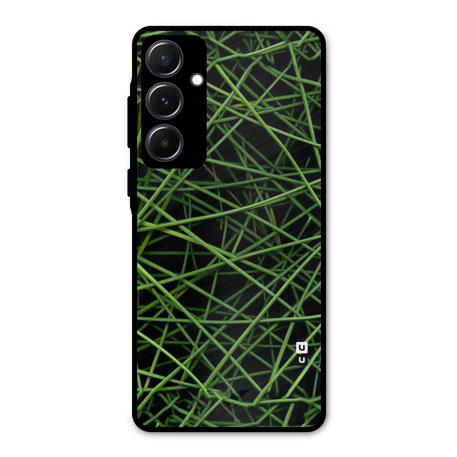 Green Lines Metal Back Case for Galaxy A55