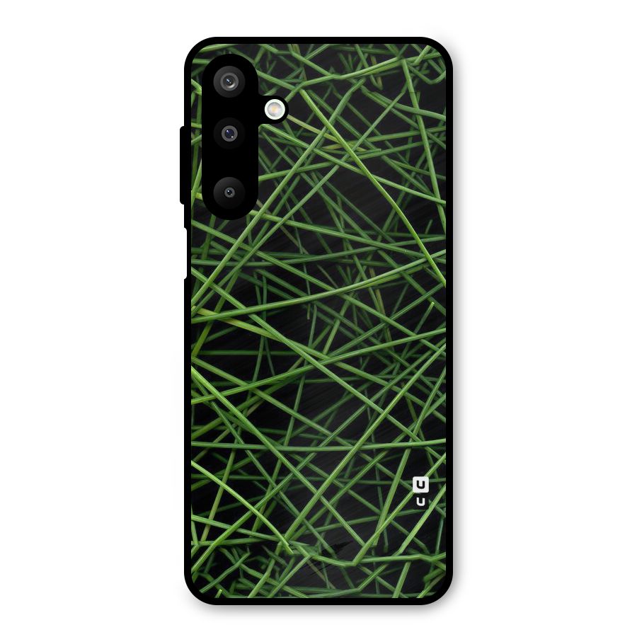 Green Lines Metal Back Case for Galaxy M16