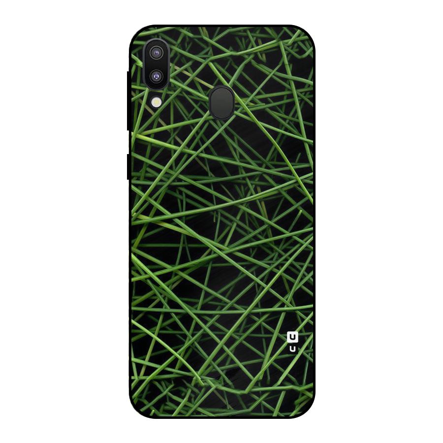 Green Lines Metal Back Case for Galaxy M20