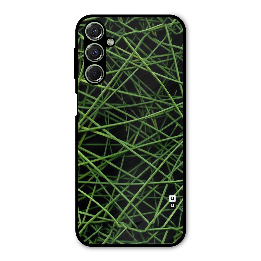Green Lines Metal Back Case for Galaxy M34