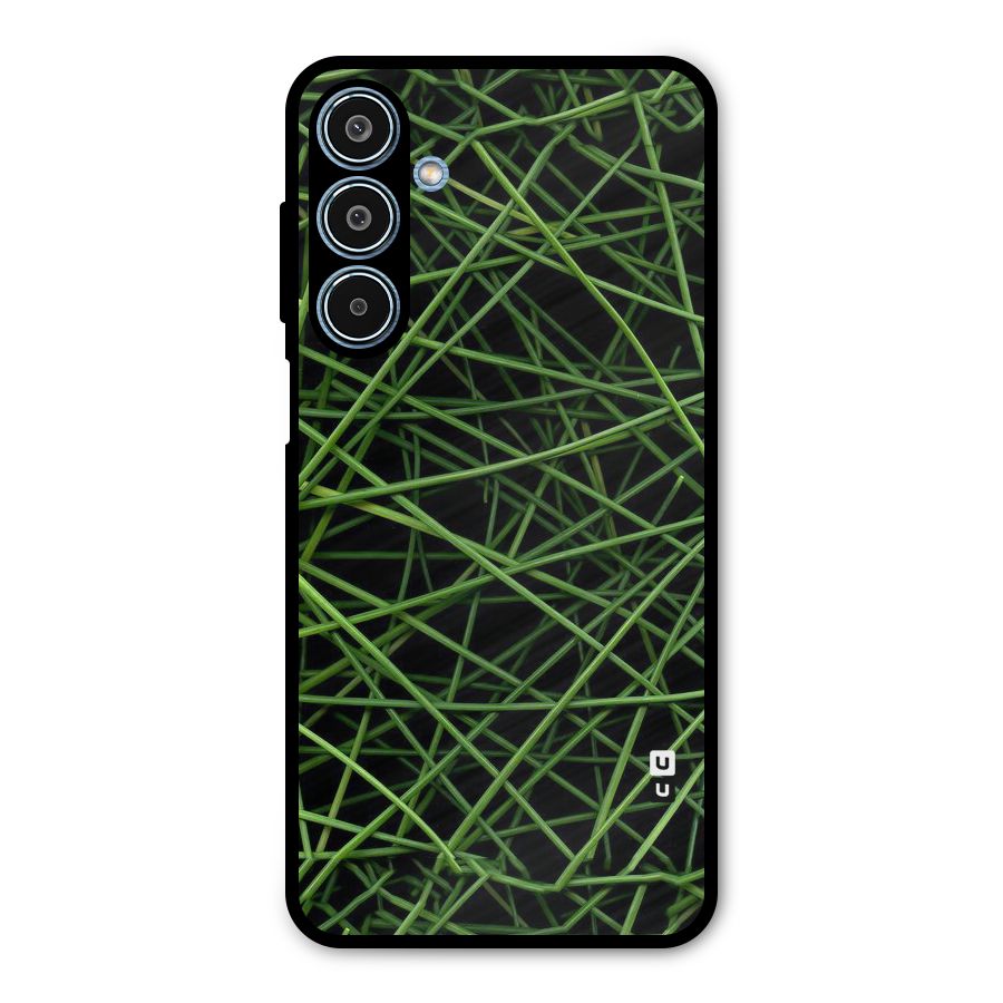 Green Lines Metal Back Case for Galaxy M35