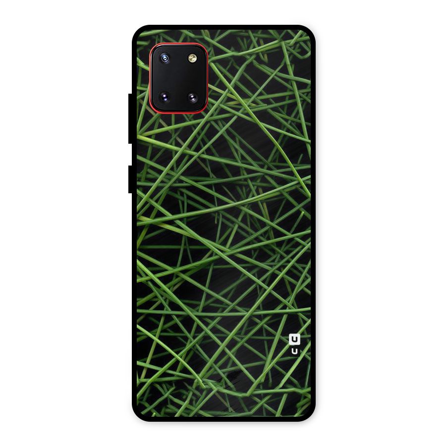 Green Lines Metal Back Case for Galaxy Note 10 Lite