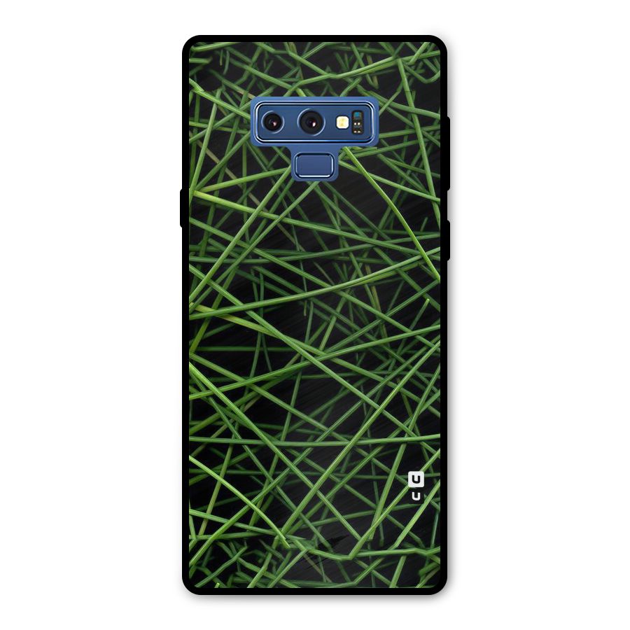 Green Lines Metal Back Case for Galaxy Note 9