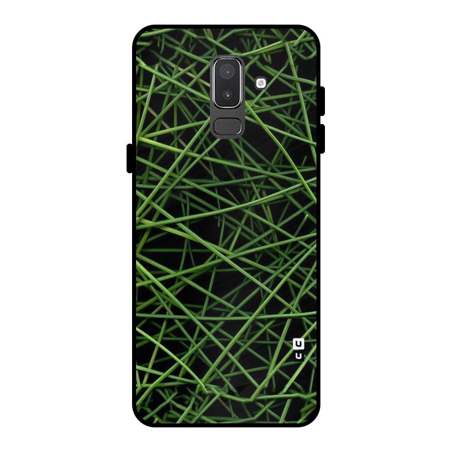 Green Lines Metal Back Case for Galaxy On8 (2018)