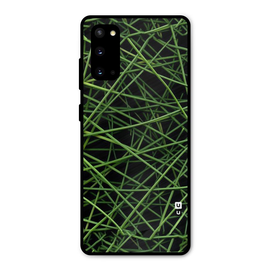 Green Lines Metal Back Case for Galaxy S20