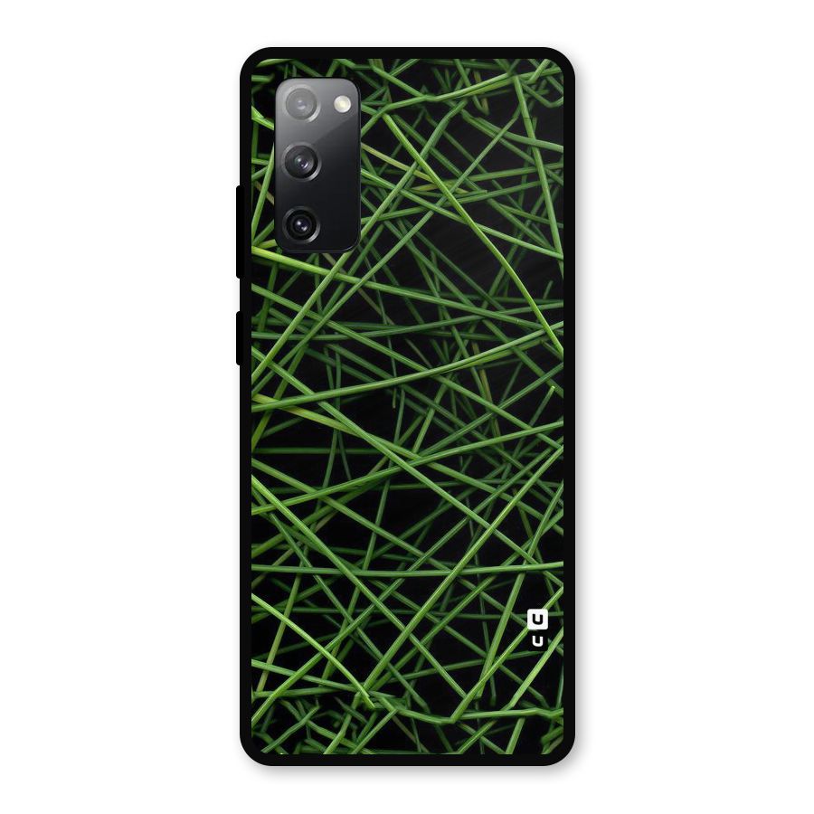 Green Lines Metal Back Case for Galaxy S20 FE