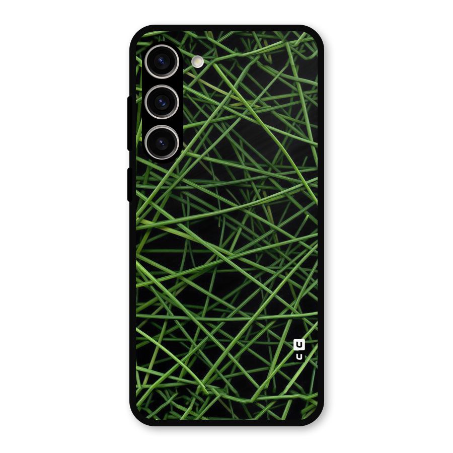 Green Lines Metal Back Case for Galaxy S23 Plus