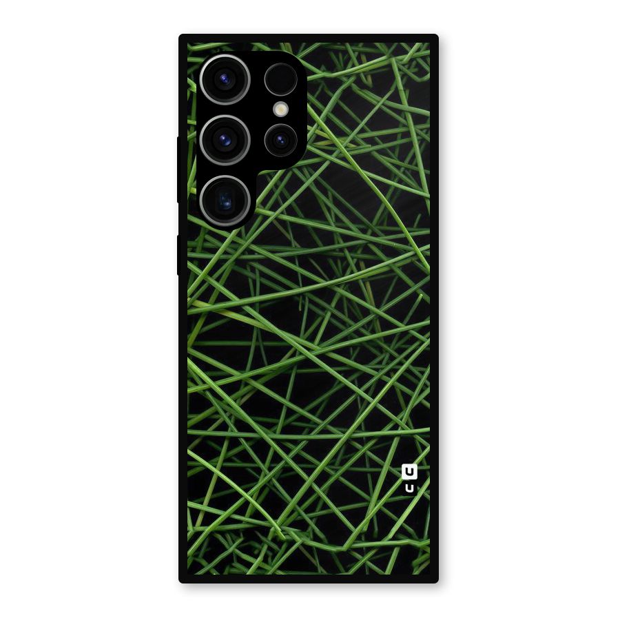 Green Lines Metal Back Case for Galaxy S23 Ultra