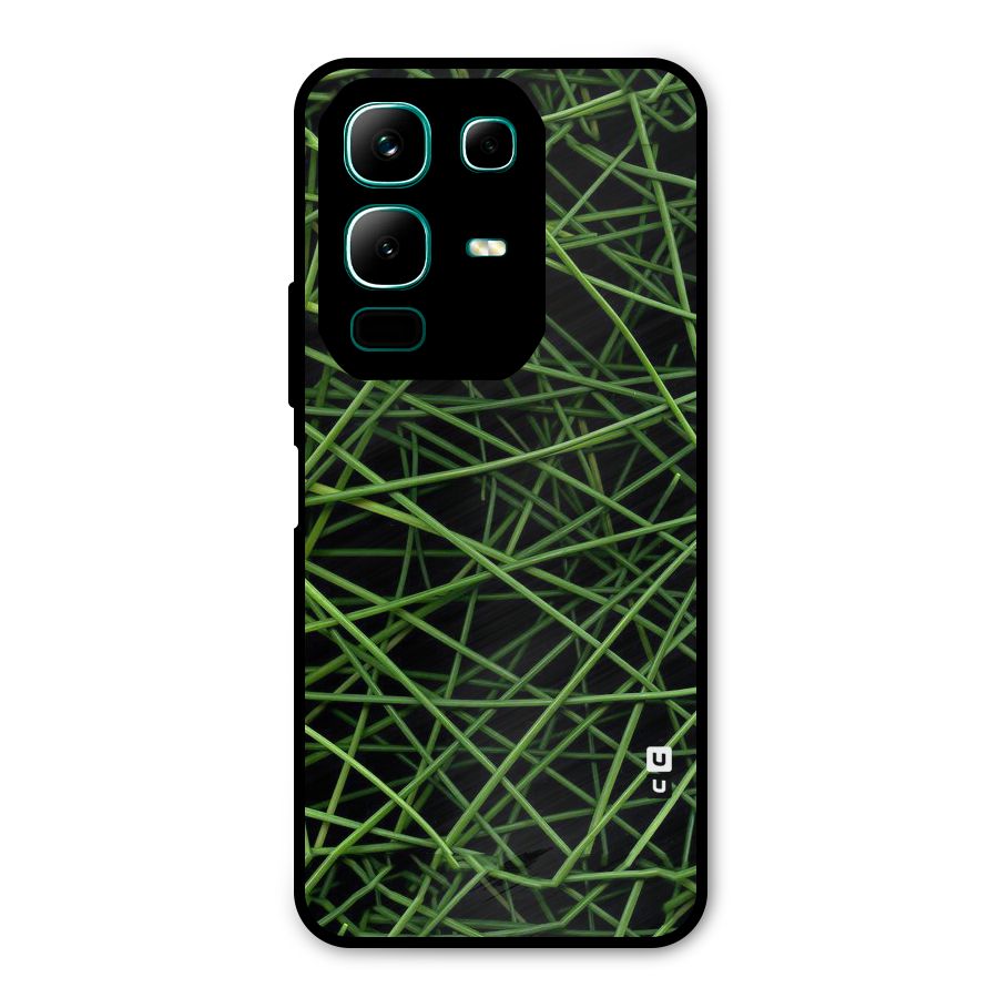 Green Lines Metal Back Case for Infinix Note 50x
