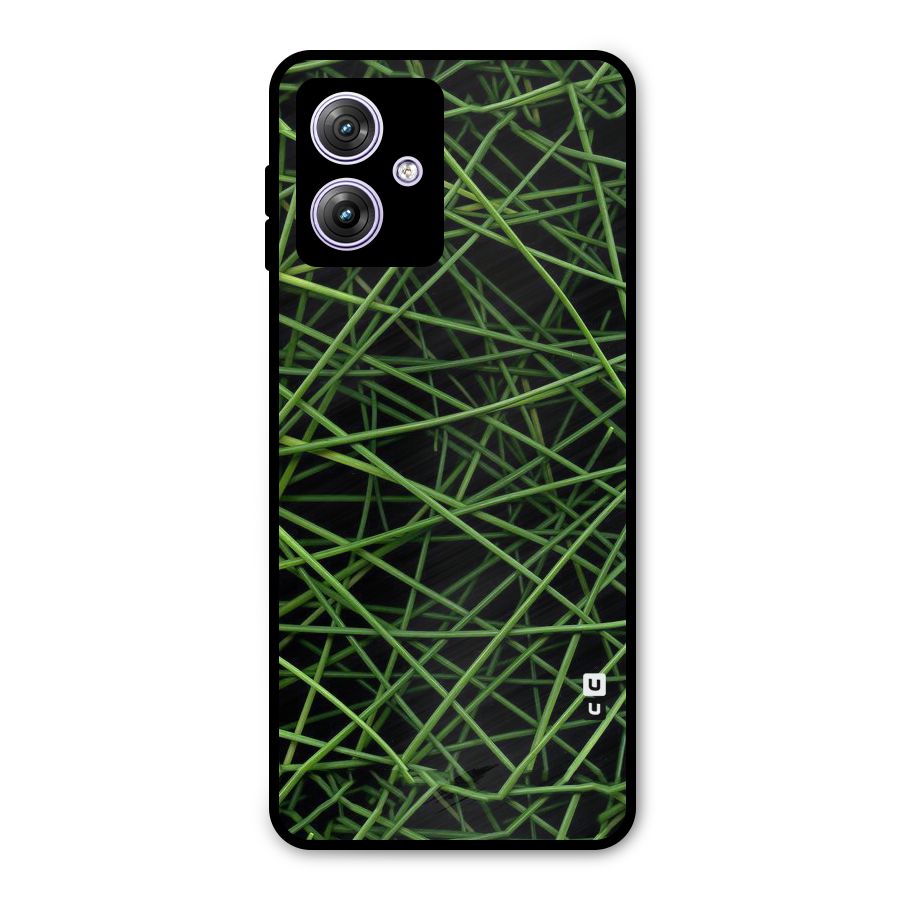 Green Lines Metal Back Case for Moto G64