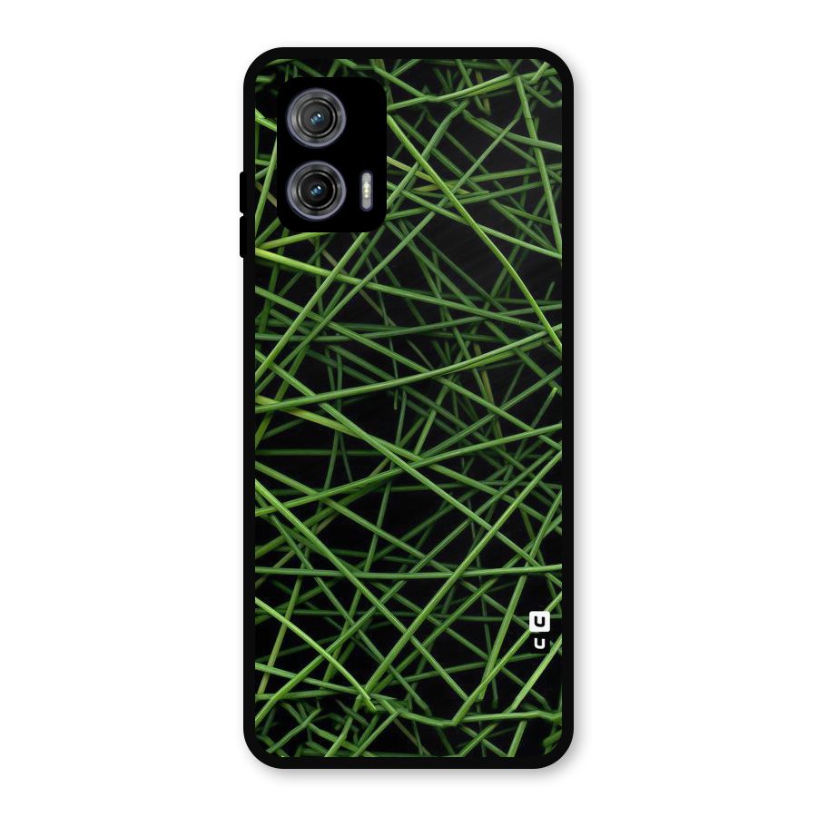 Green Lines Metal Back Case for Moto G73