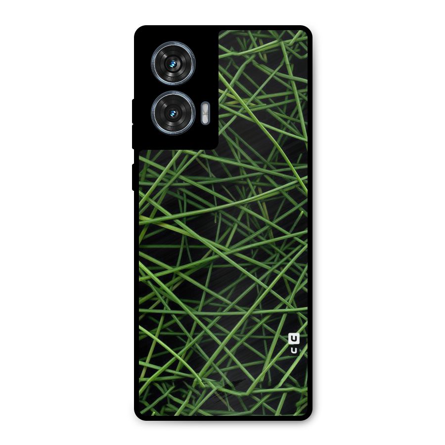 Green Lines Metal Back Case for Motorola Edge 50 Fusion