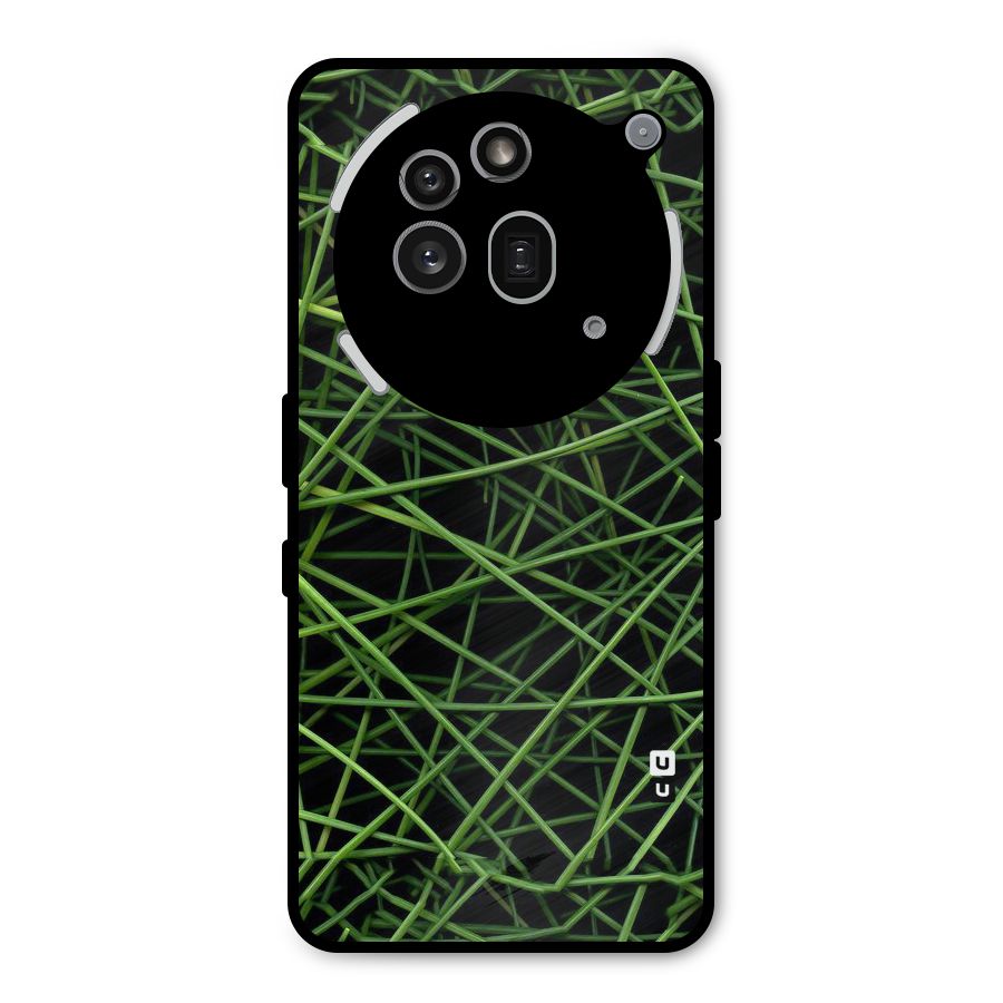Green Lines Metal Back Case for Nothing Phone 3a Pro
