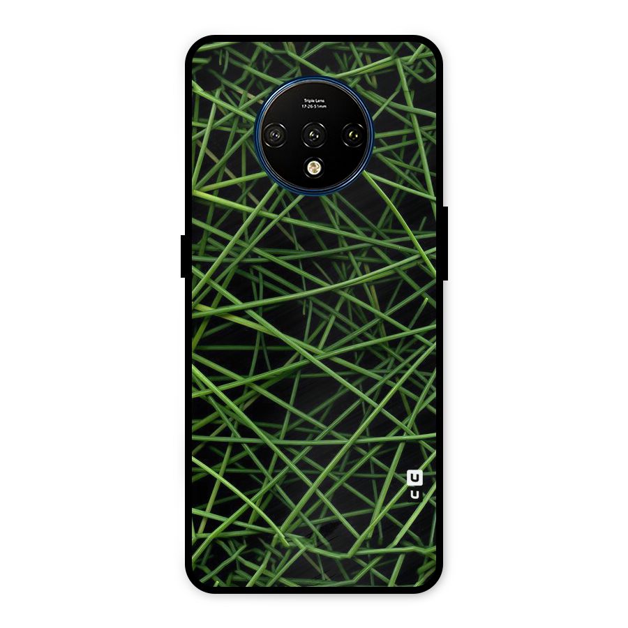 Green Lines Metal Back Case for OnePlus 7T