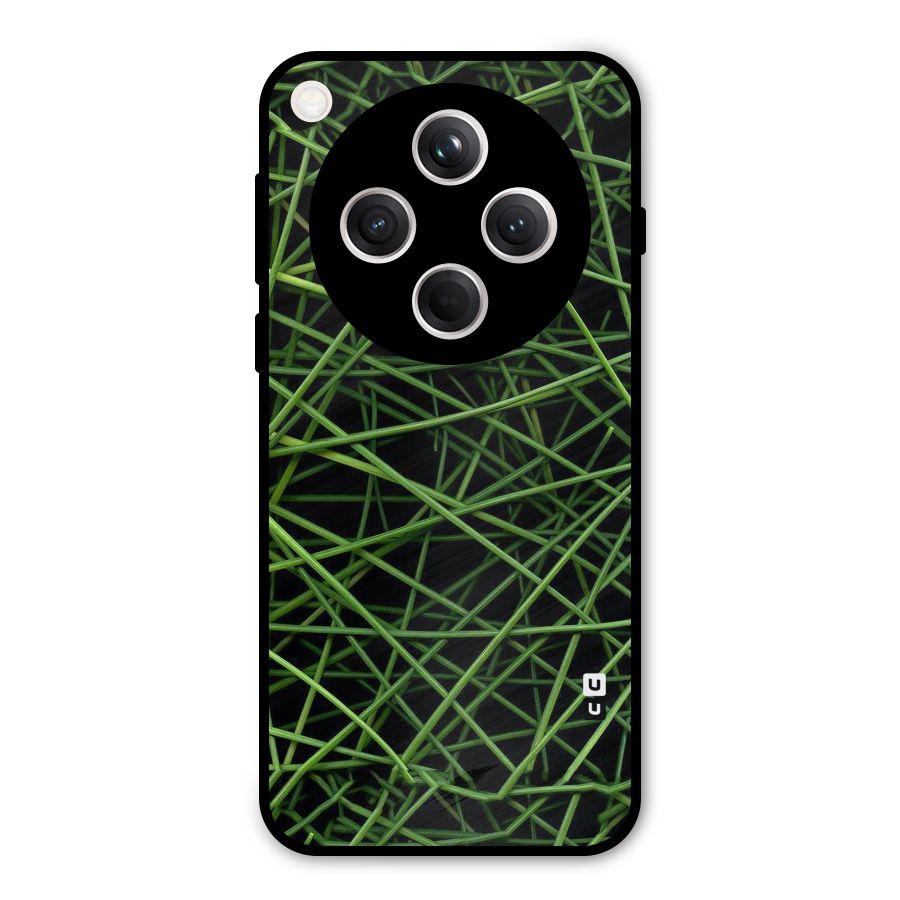 Green Lines Metal Back Case for Oppo Find X8