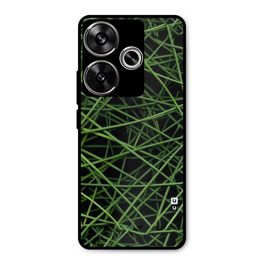 Green Lines Metal Back Case for Poco F6