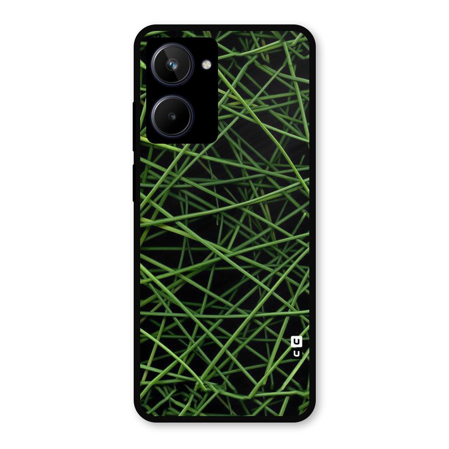 Green Lines Metal Back Case for Realme 10
