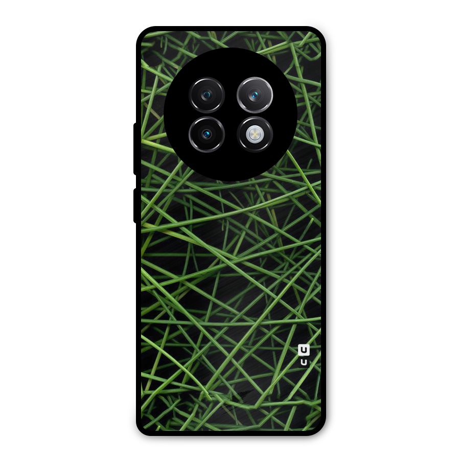 Green Lines Metal Back Case for Realme 13 Plus