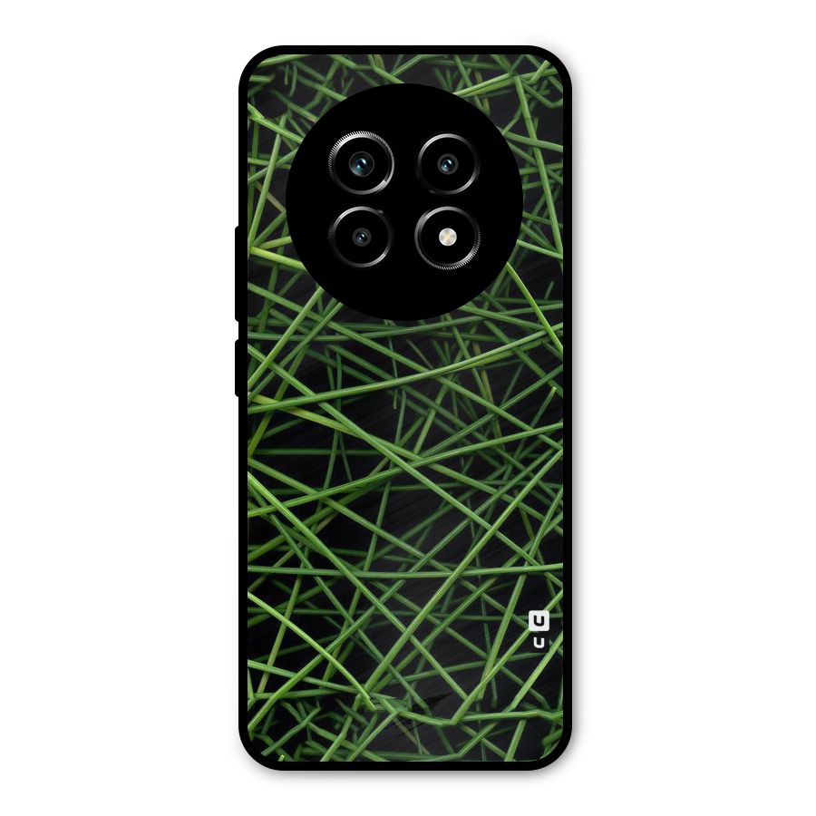 Green Lines Metal Back Case for Realme 13 Pro