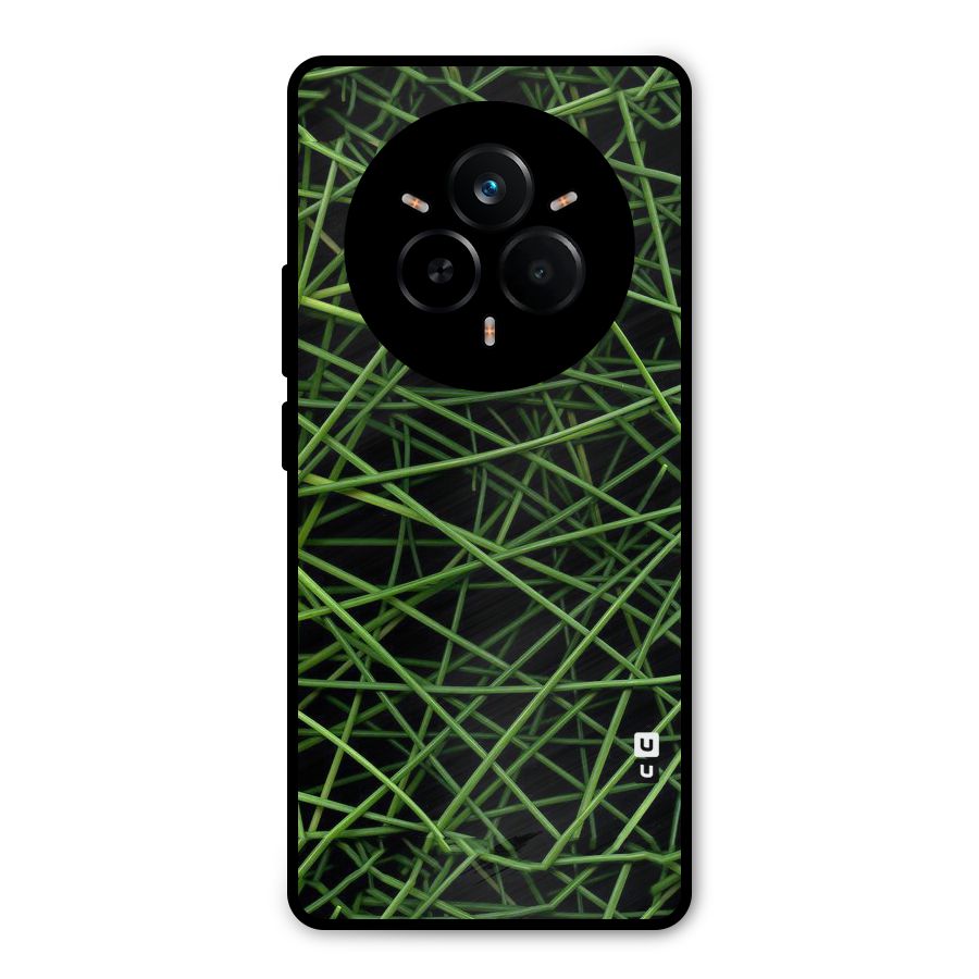 Green Lines Metal Back Case for Realme 14 Pro