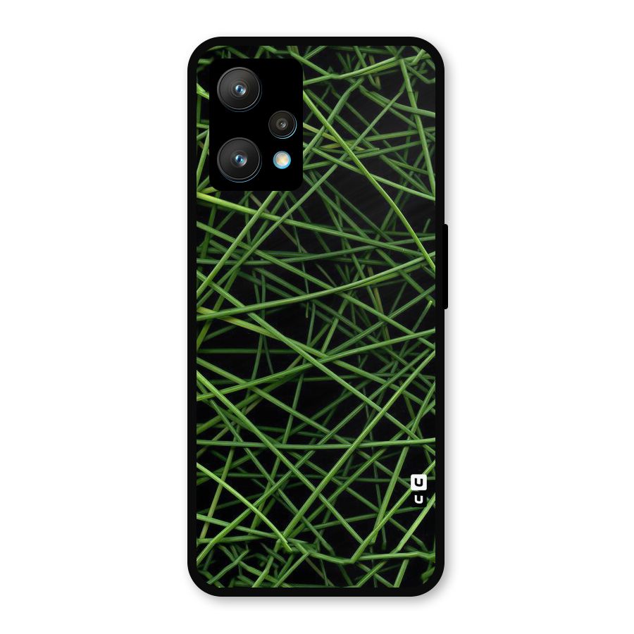 Green Lines Metal Back Case for Realme 9