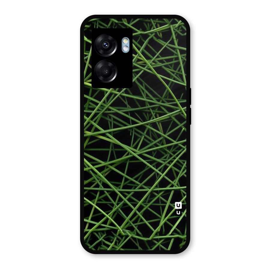 Green Lines Metal Back Case for Realme Narzo 50 5G