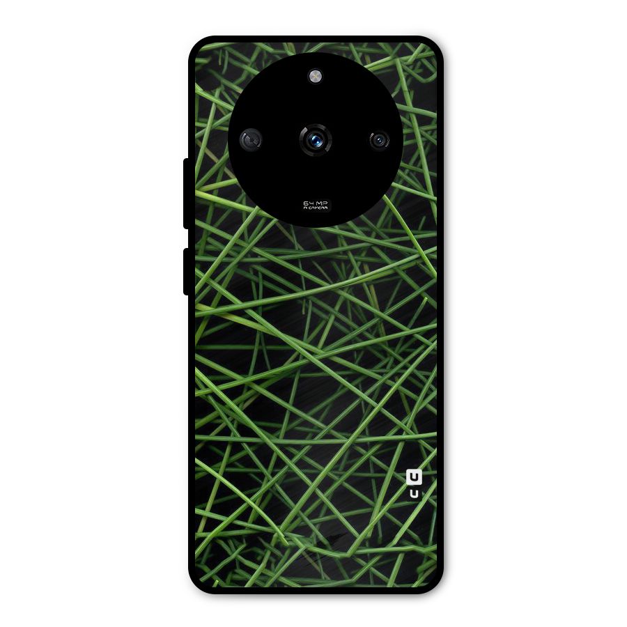 Green Lines Metal Back Case for Realme Narzo 60 5G