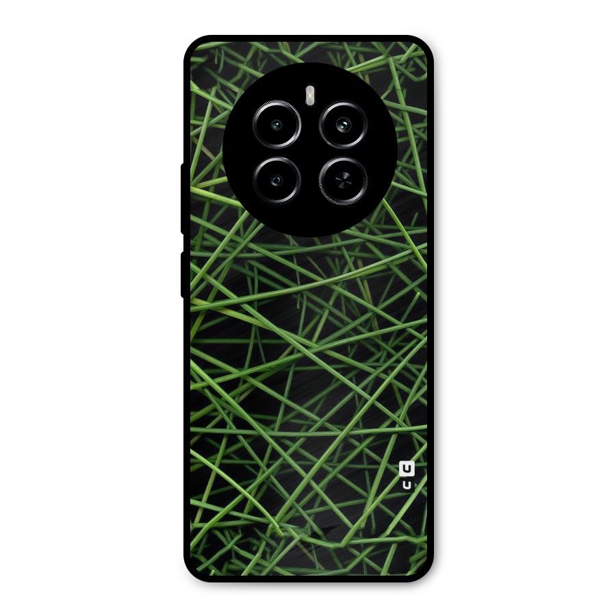 Green Lines Metal Back Case for Realme P1