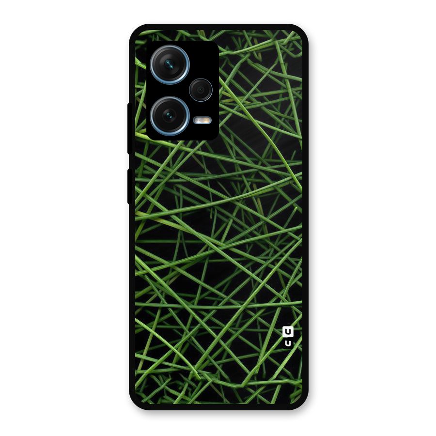 Green Lines Metal Back Case for Redmi Note 12 Pro Plus 5G