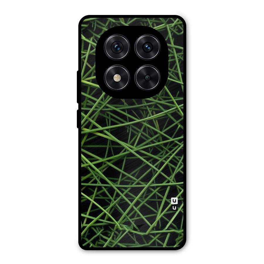 Green Lines Metal Back Case for Redmi Note 14 Pro 5G