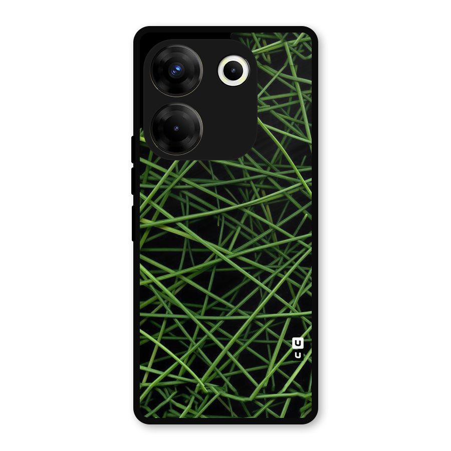Green Lines Metal Back Case for Tecno Camon 20