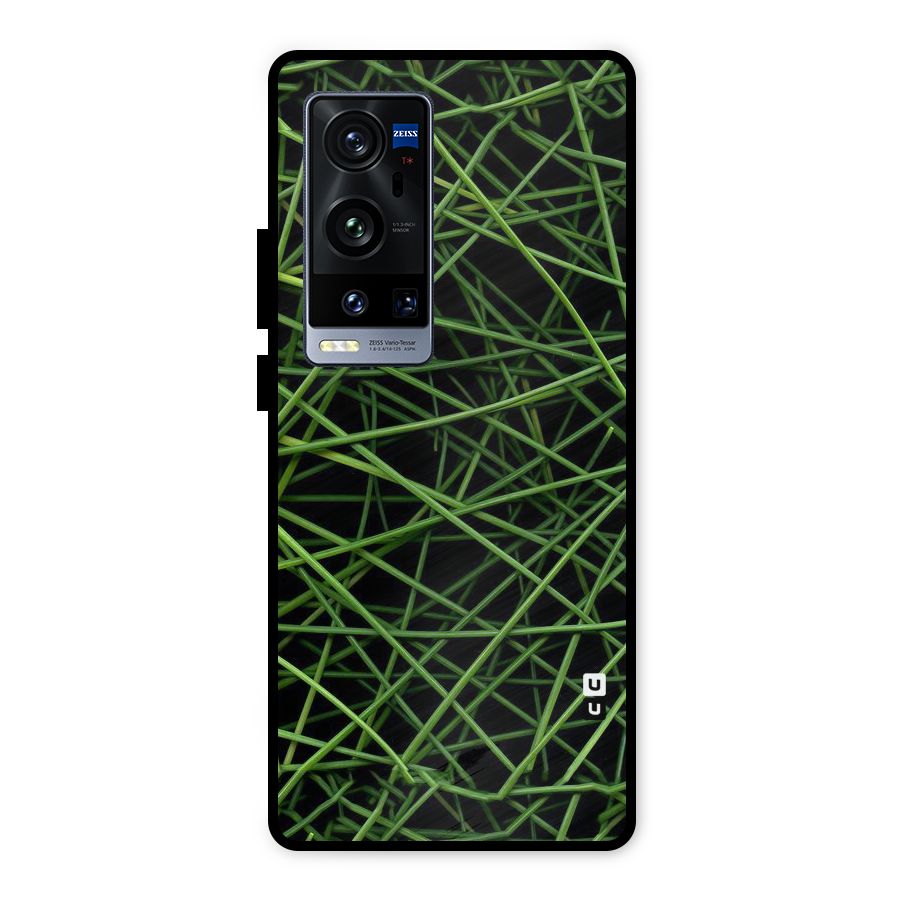Green Lines Metal Back Case for Vivo X60 Pro Plus