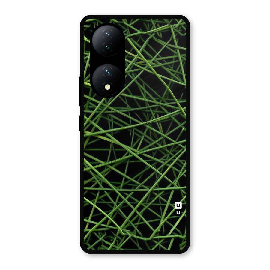 Green Lines Metal Back Case for Vivo Y100