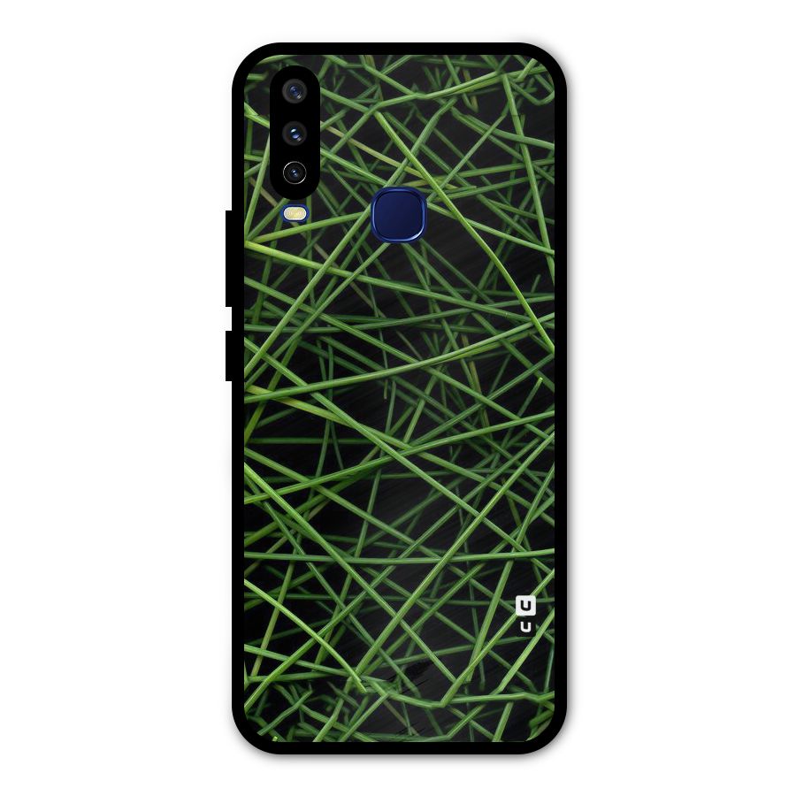 Green Lines Metal Back Case for Vivo Y12