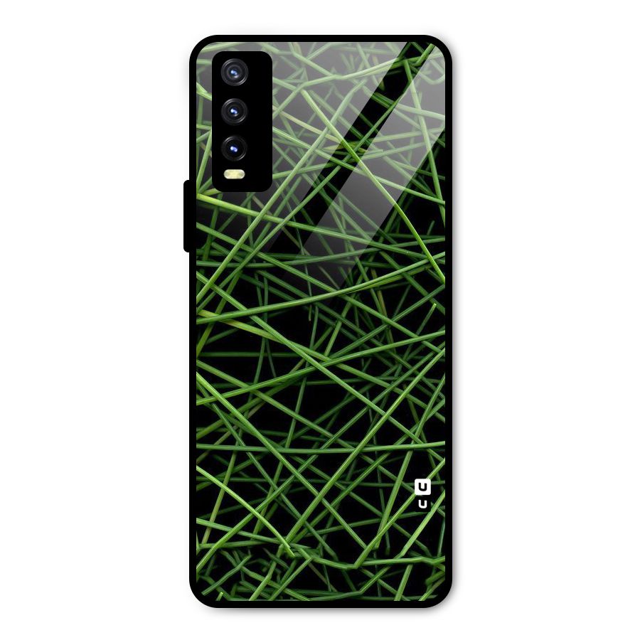 Green Lines Metal Back Case for Vivo Y20g
