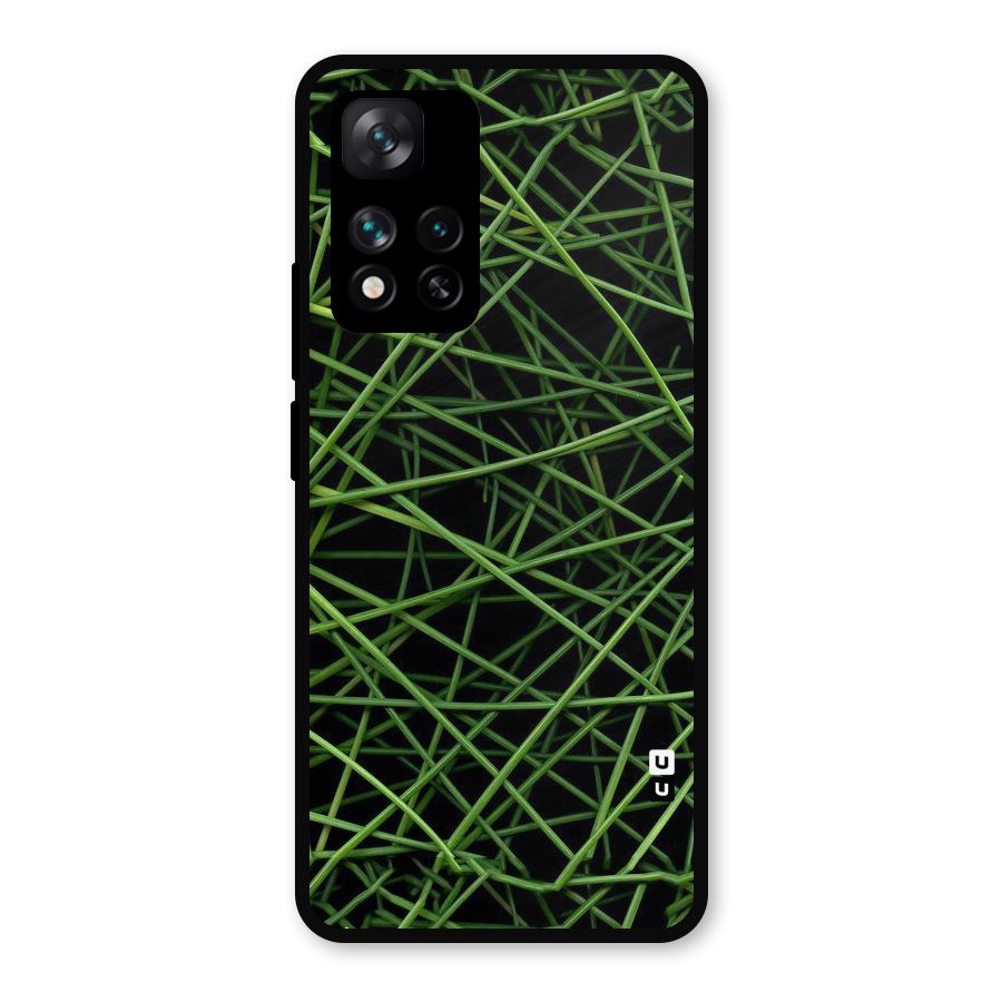 Green Lines Metal Back Case for Xiaomi 11i 5G